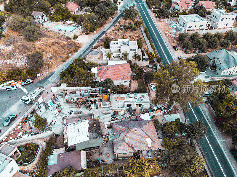 以色列Rosh Pinah村的鸟瞰图